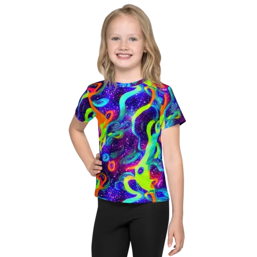 Stellar Splash on a Kids Crew Neck T-Shirt