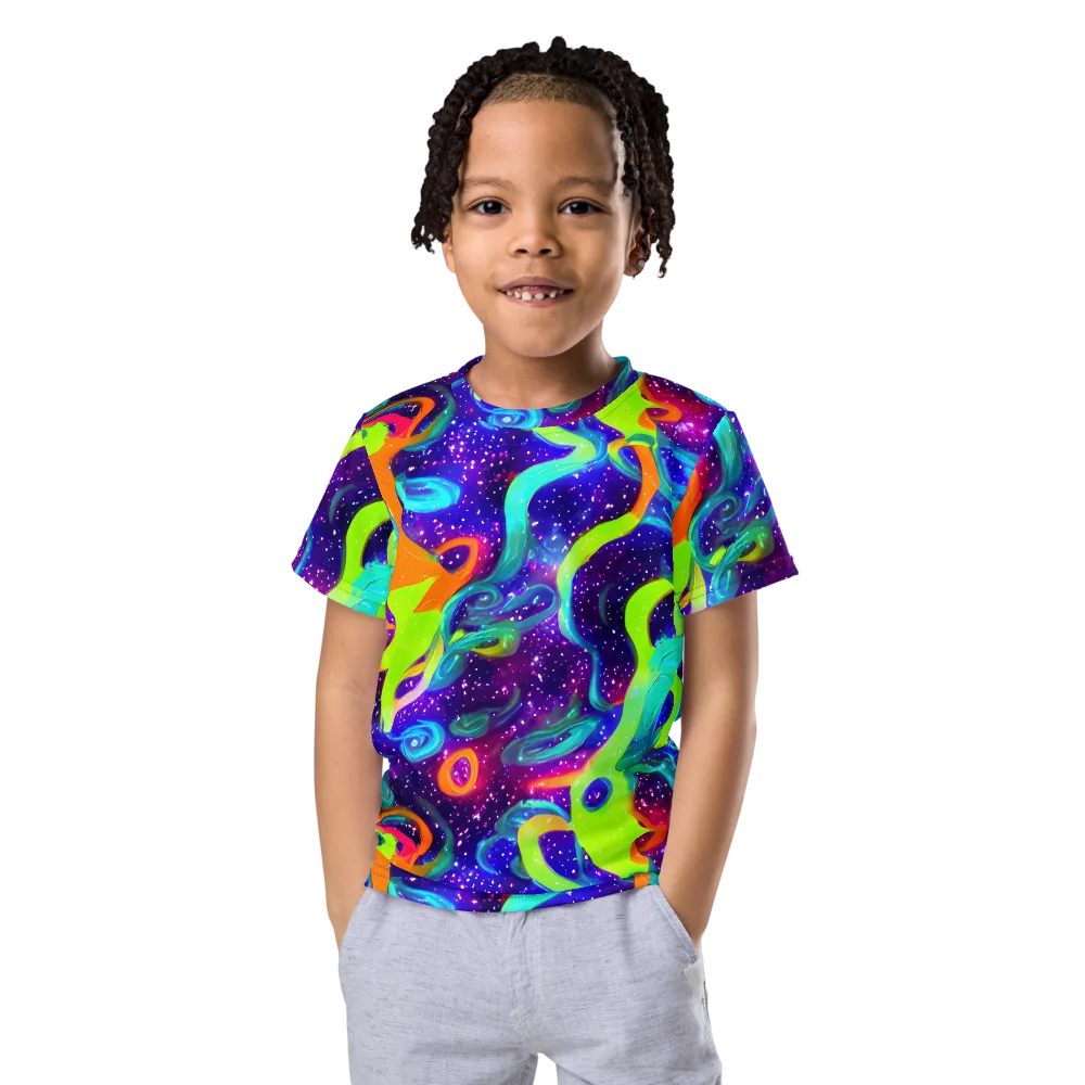 Stellar Splash on Kids Crew Neck T-Shirt — Front