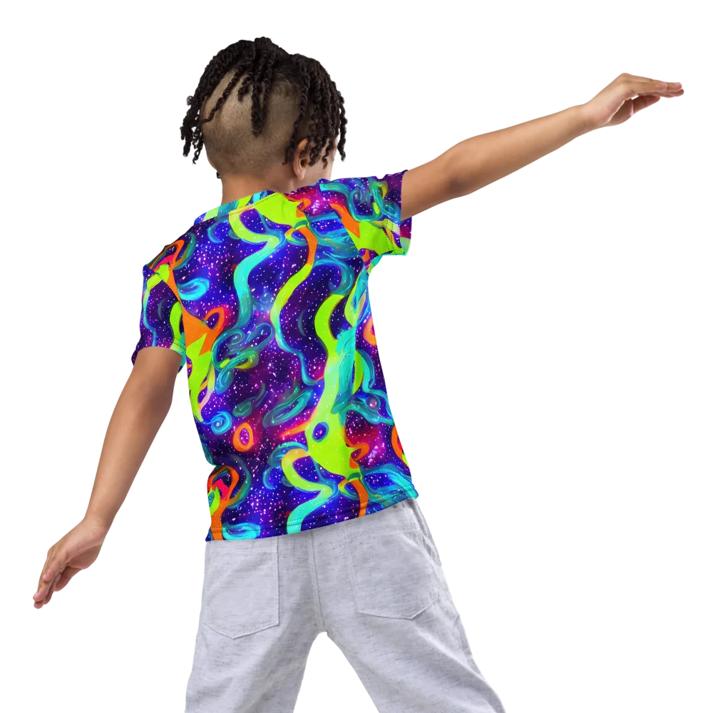 Stellar Splash on Kids Crew Neck T-Shirt — Back