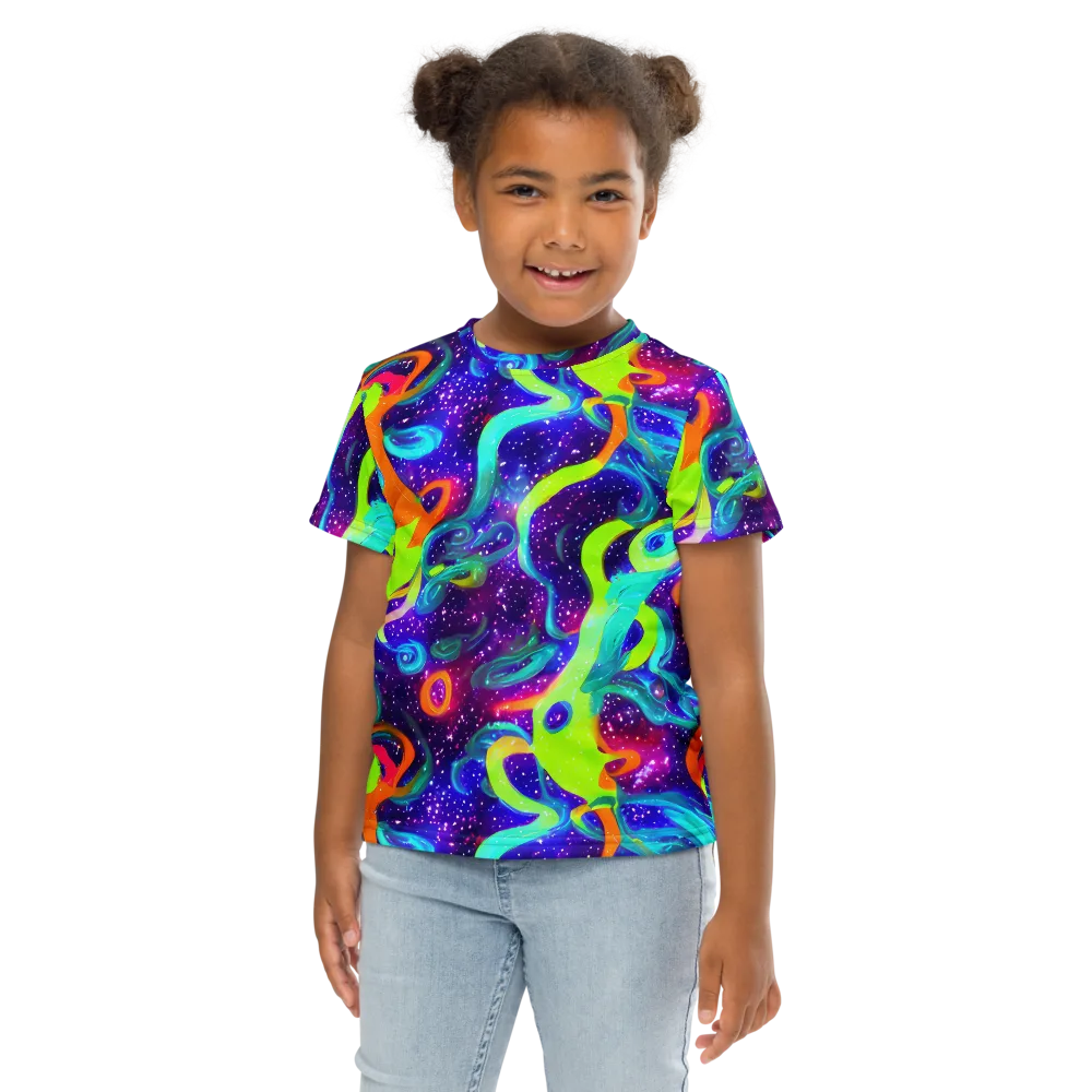 Stellar Splash on Kids Crew Neck T-Shirt — Front