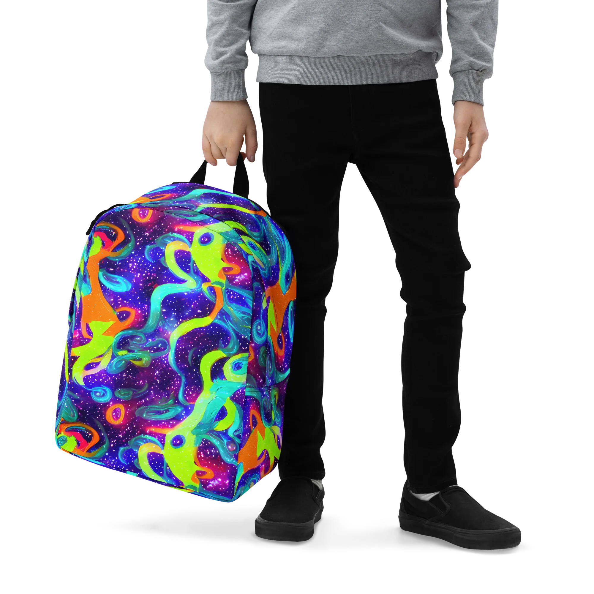 Stellar Splash on Minimalist Backpack — Zoomed-in