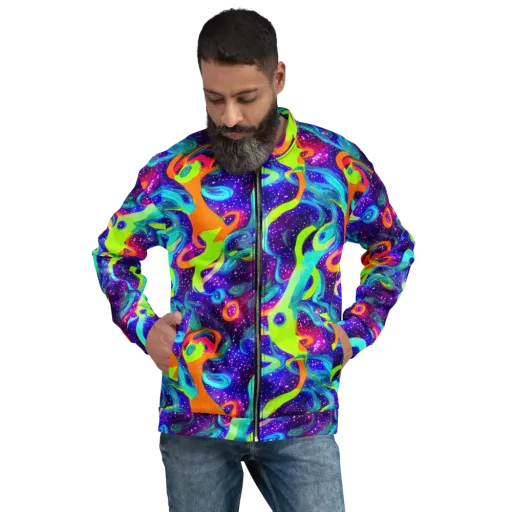 Stellar Splash on a Bomber Jacket