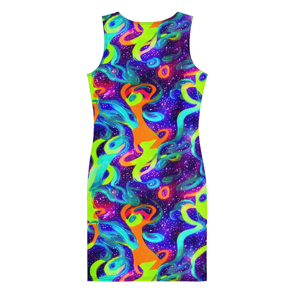 Stellar Splash on Bodycon Dress — Back