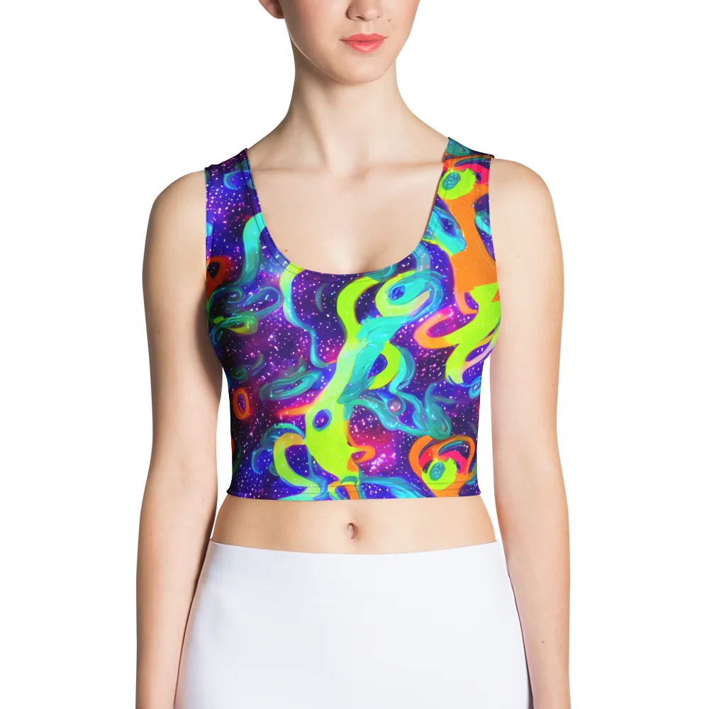 Stellar Splash on Crop Top — Front