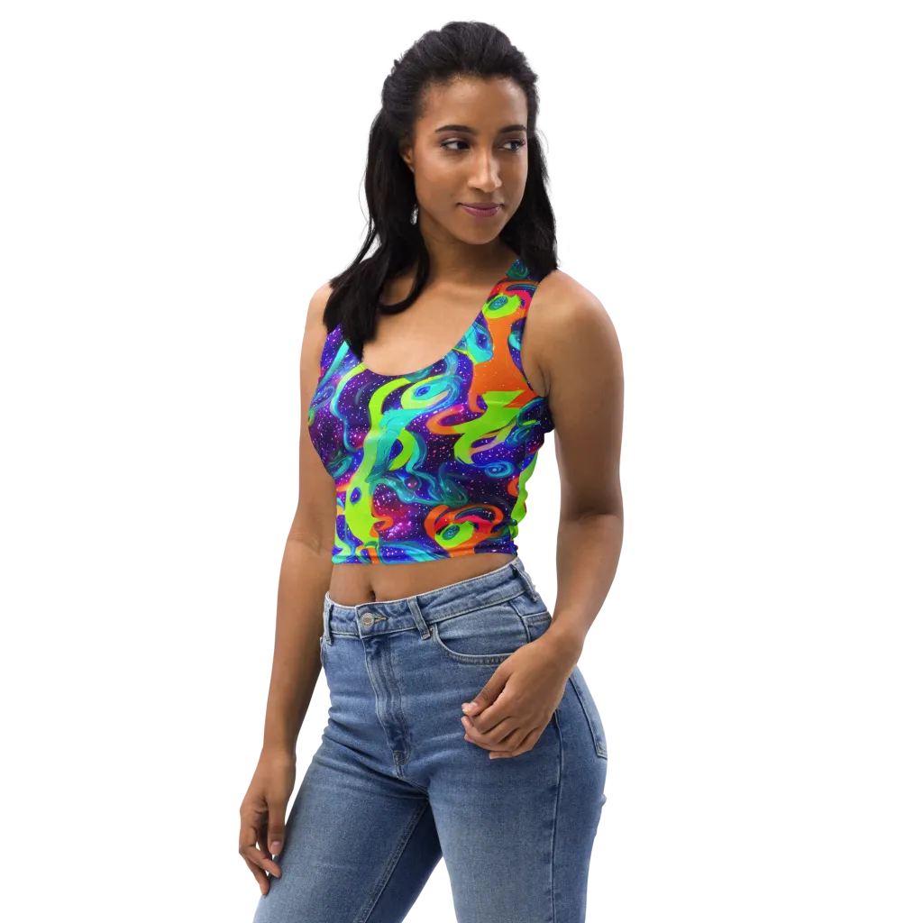 Stellar Splash on Crop Top — Left Front