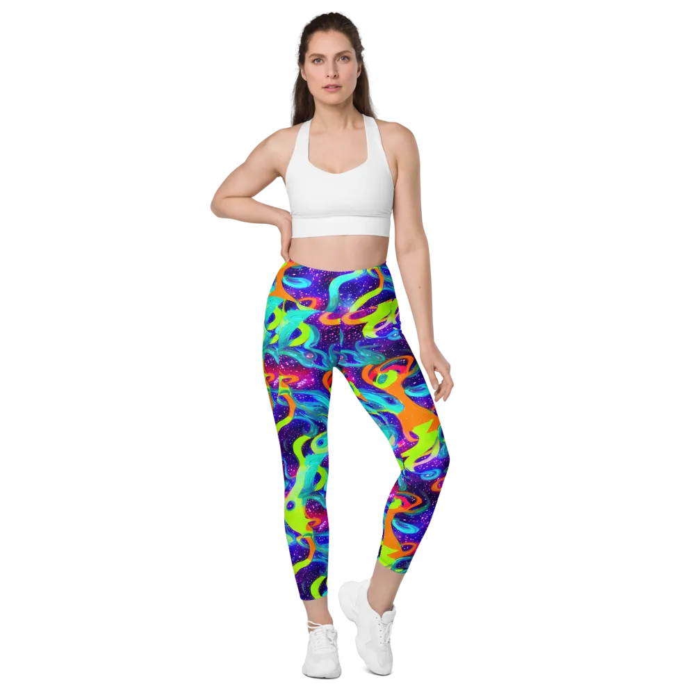 Stellar Splash on Leggings with Pockets — Front