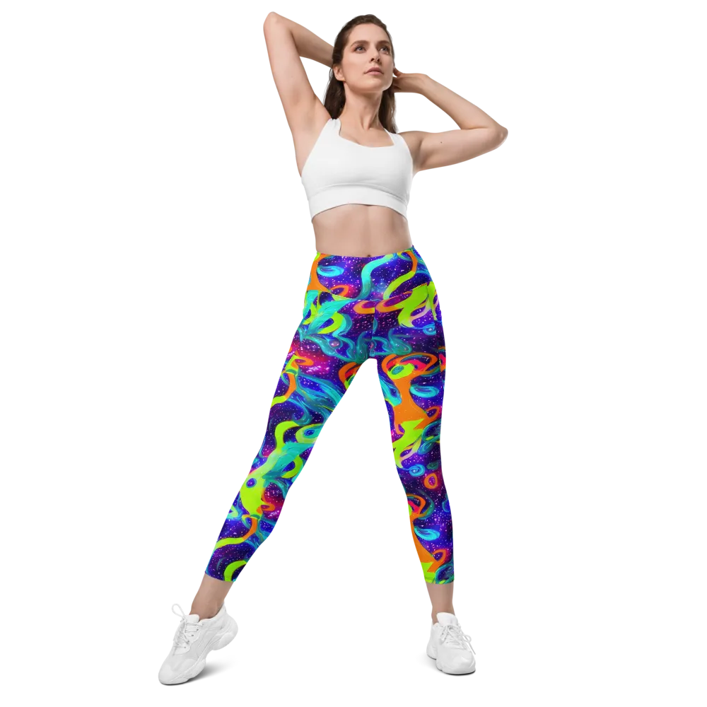 Stellar Splash on Leggings with Pockets — Front
