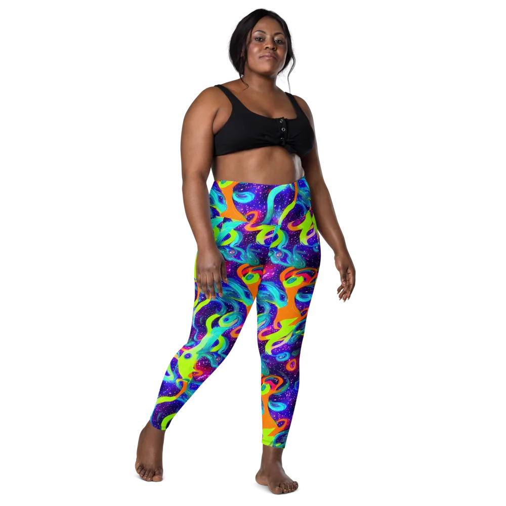 Stellar Splash on Leggings with Pockets — Front