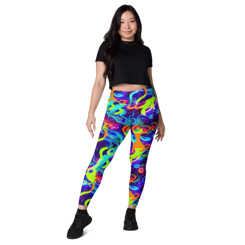 Stellar Splash on Leggings with Pockets — Front