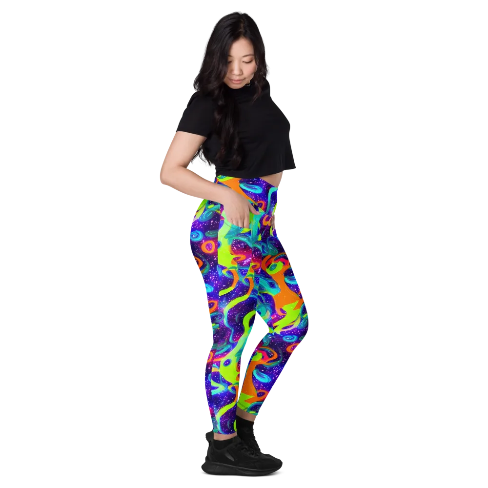 Stellar Splash on Leggings with Pockets — Right