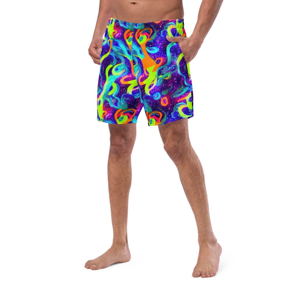Stellar Splash on Swim Trunks — Left Front