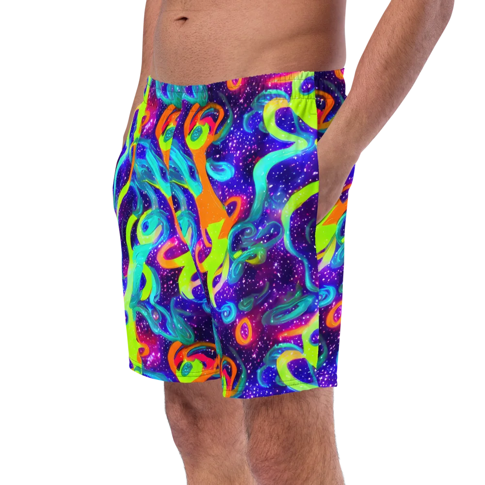Stellar Splash on Swim Trunks — Left Front