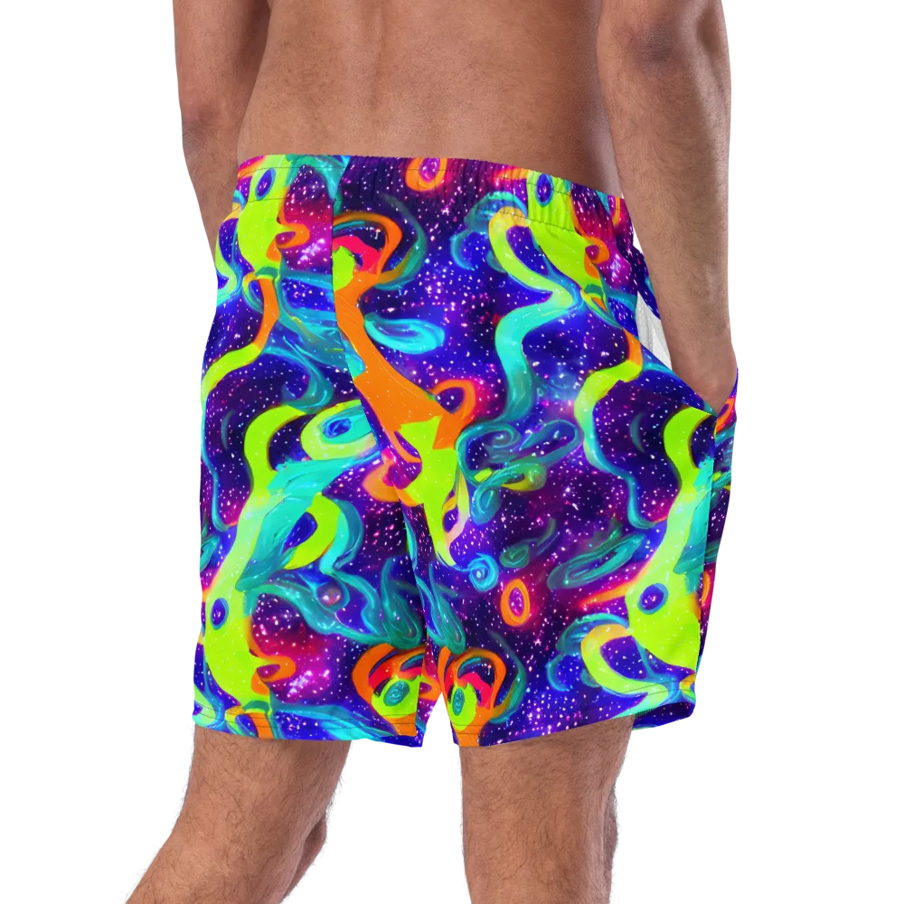Stellar Splash on Swim Trunks — Right Back