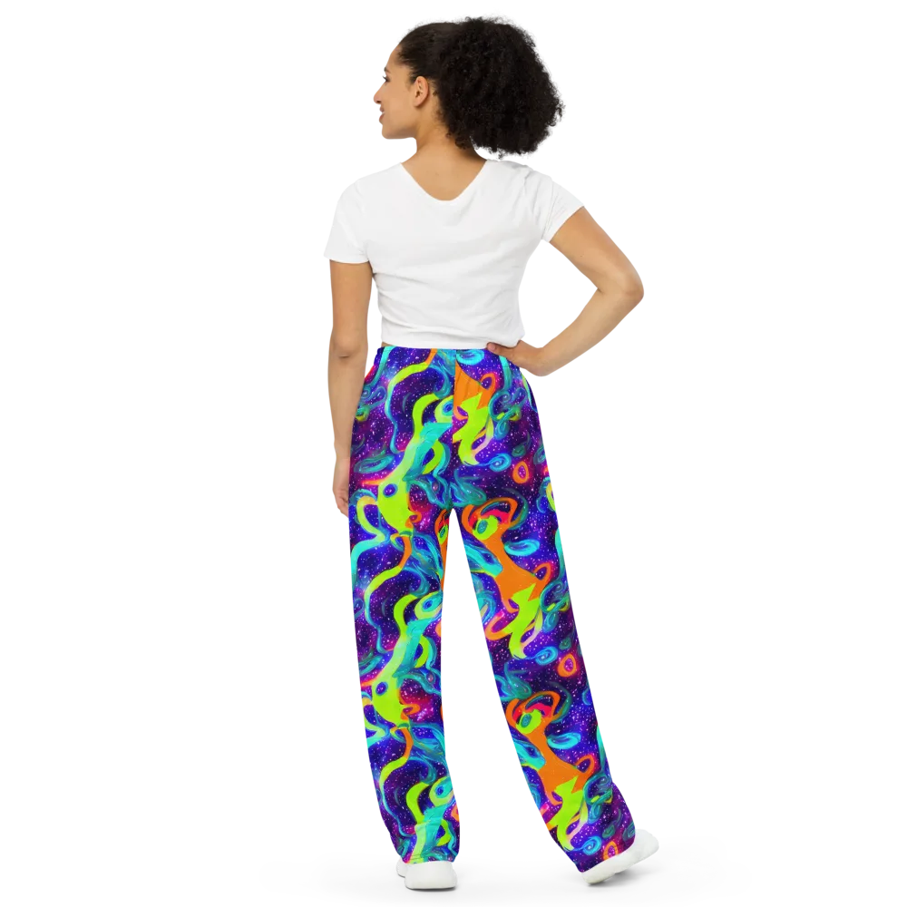 Stellar Splash on Wide-Leg Pants — Back