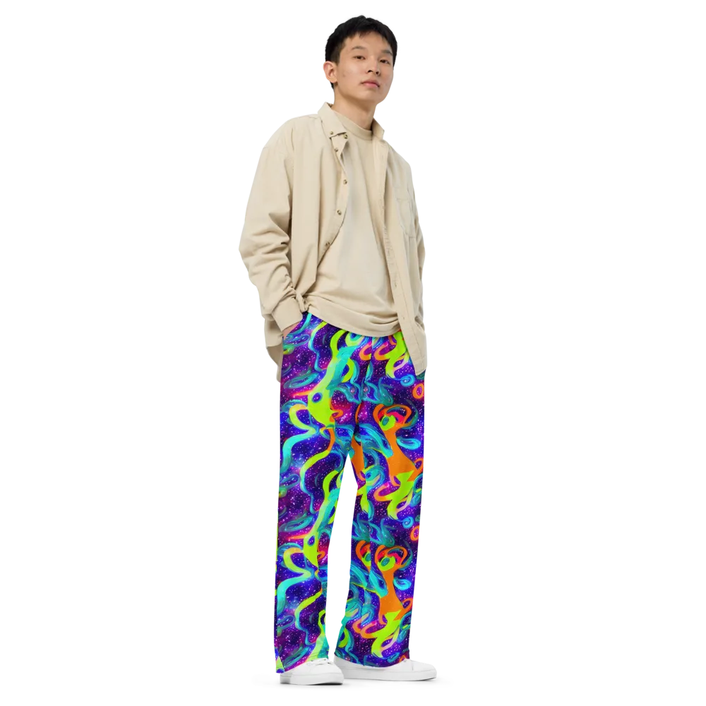 Stellar Splash on Wide-Leg Pants — Right Front