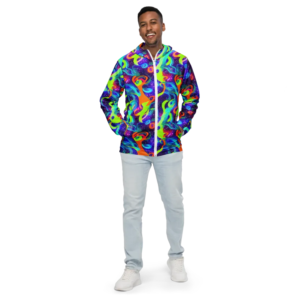 Stellar Splash on Men's Windbreaker — Front