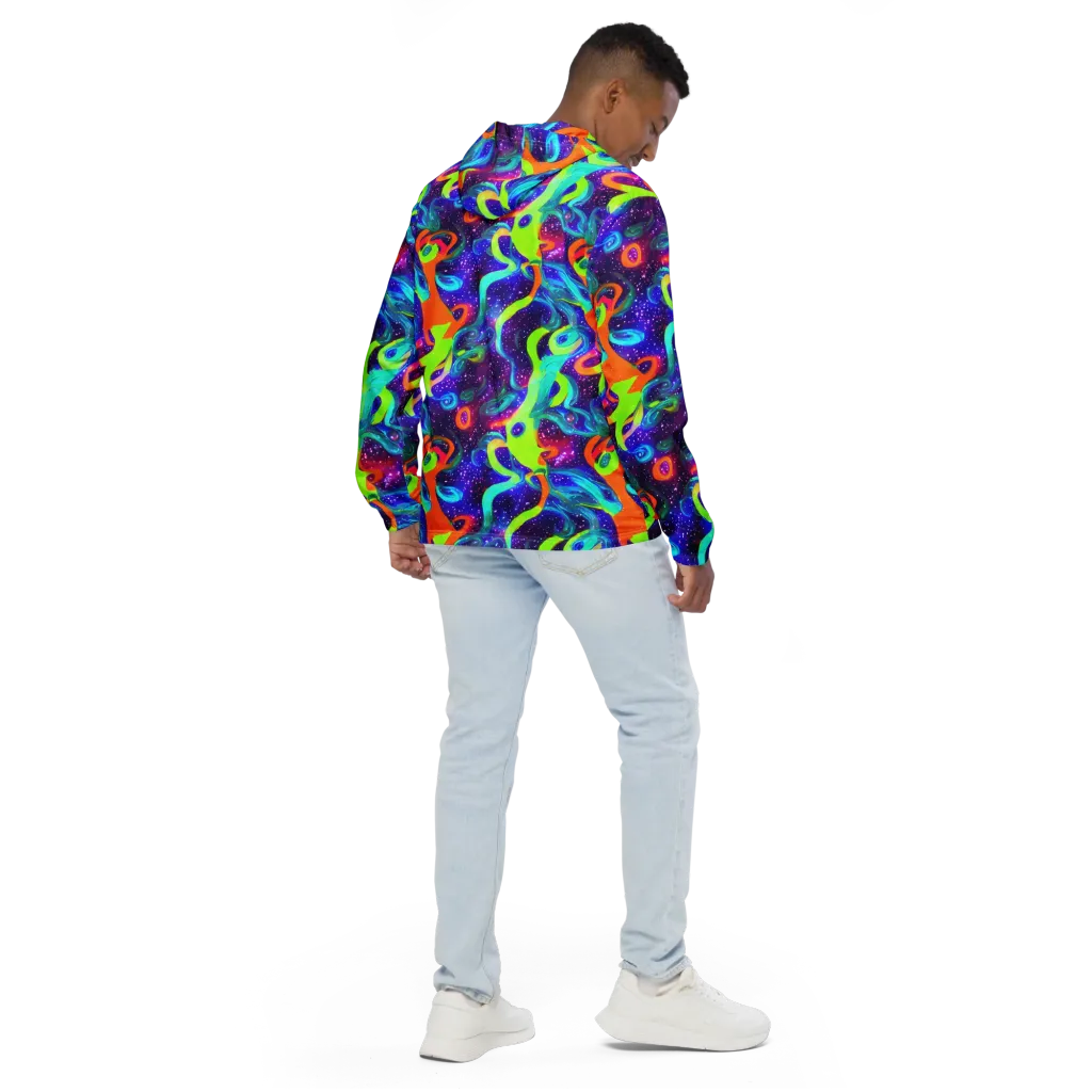 Stellar Splash on Men's Windbreaker — Back