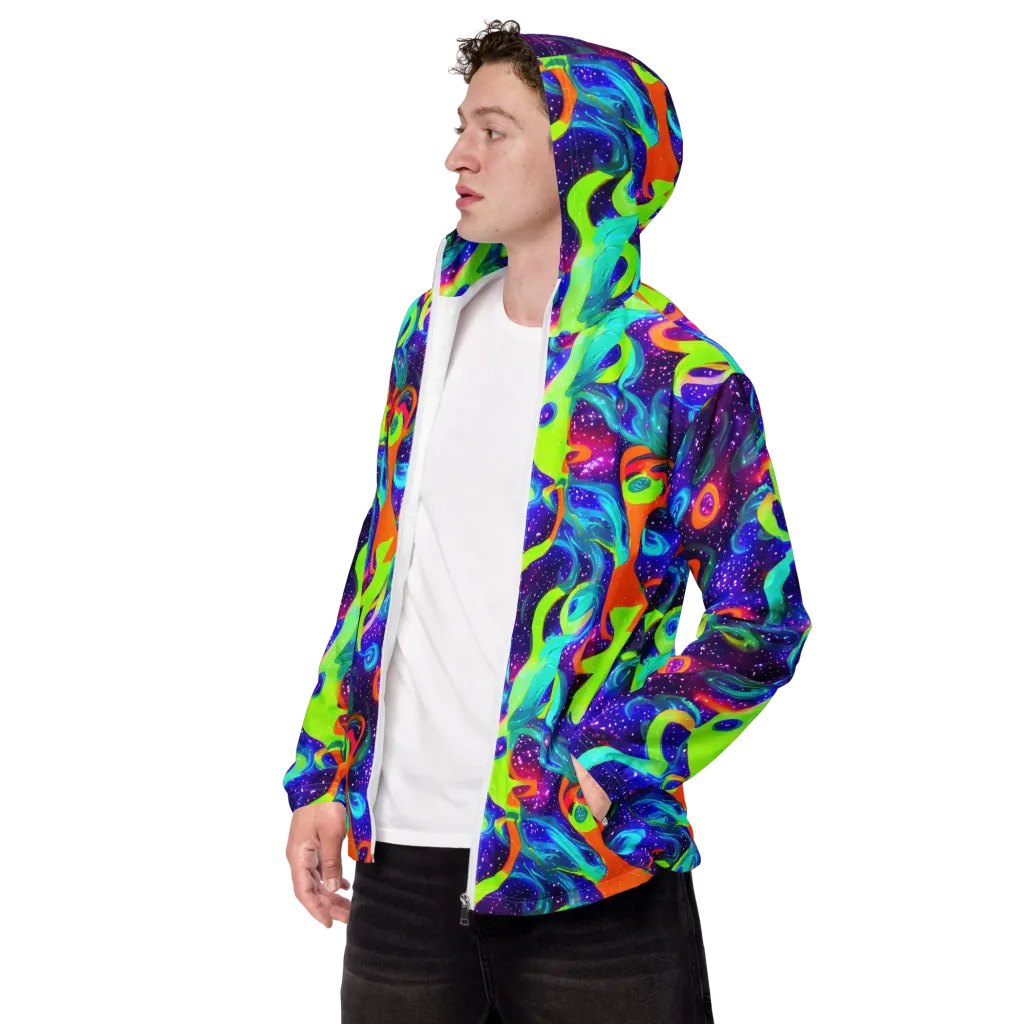 Stellar Splash on Men's Windbreaker — Left Front