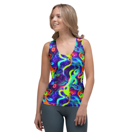 Stellar Splash on a Women's Tank Top