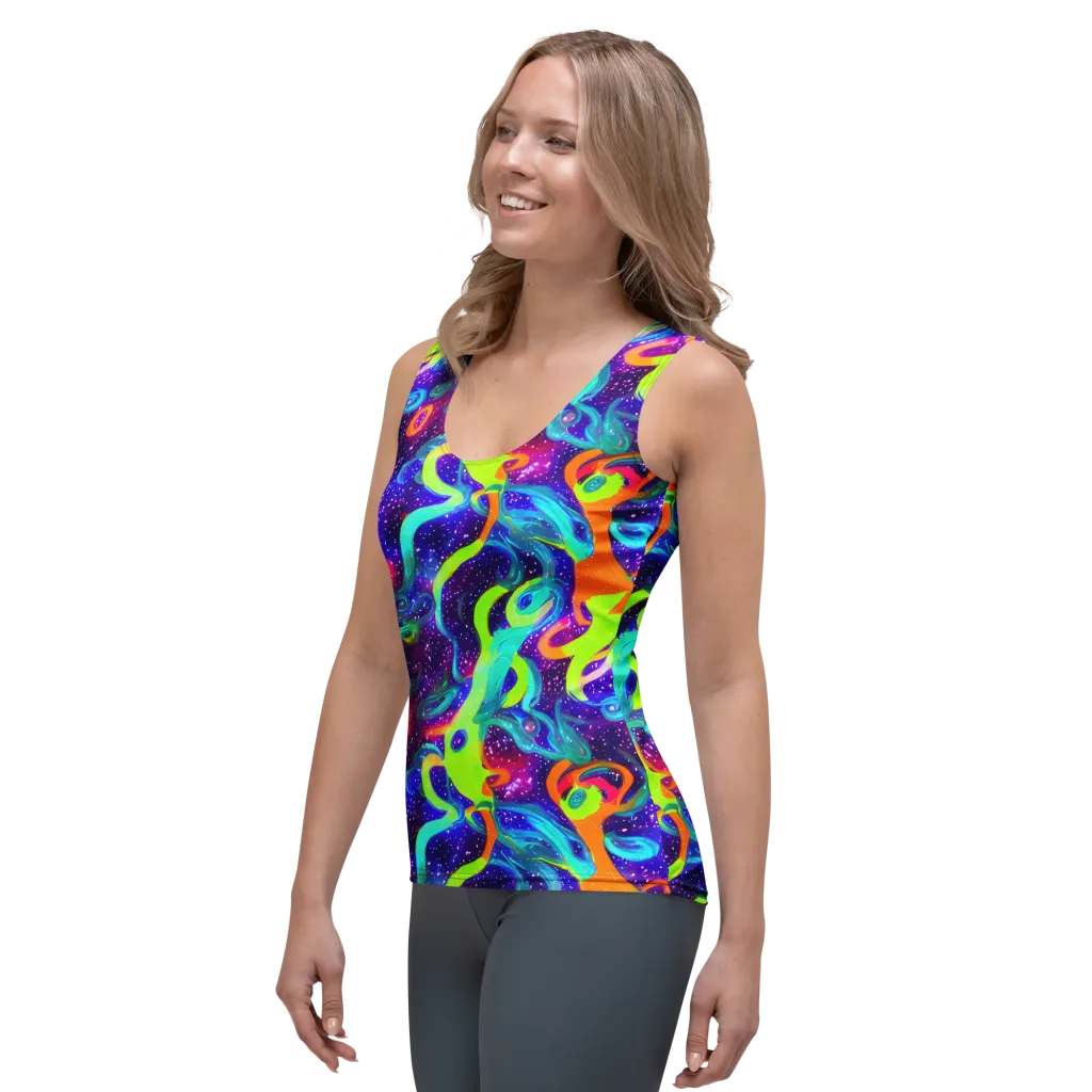Stellar Splash on Women's Tank Top — Left Front