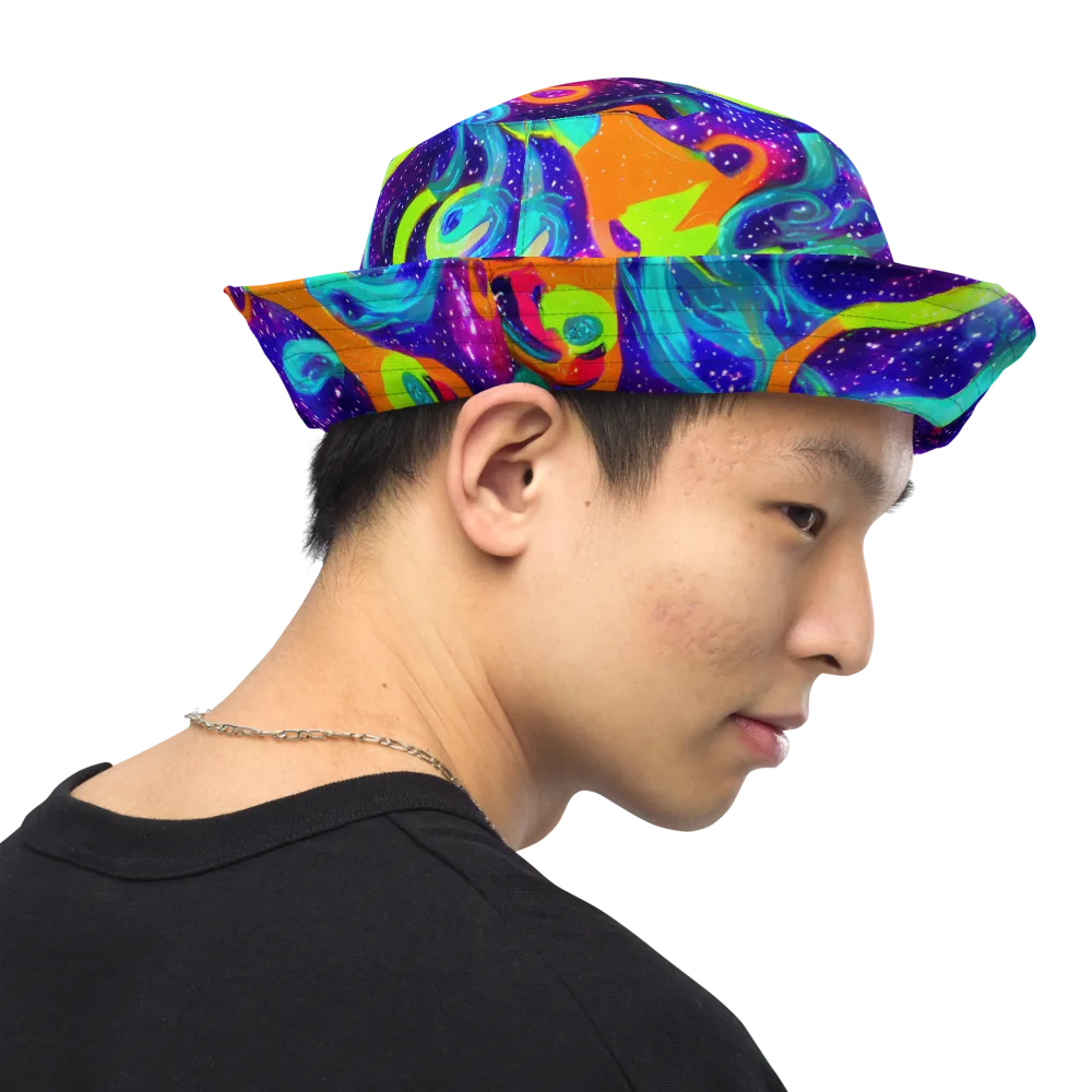 Stellar Splash on Reversible Bucket Hat — Right Outside