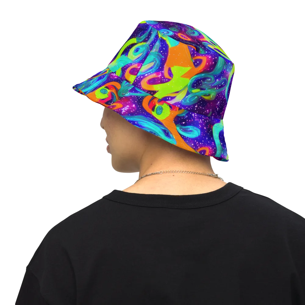 Stellar Splash on Reversible Bucket Hat — Back Inside