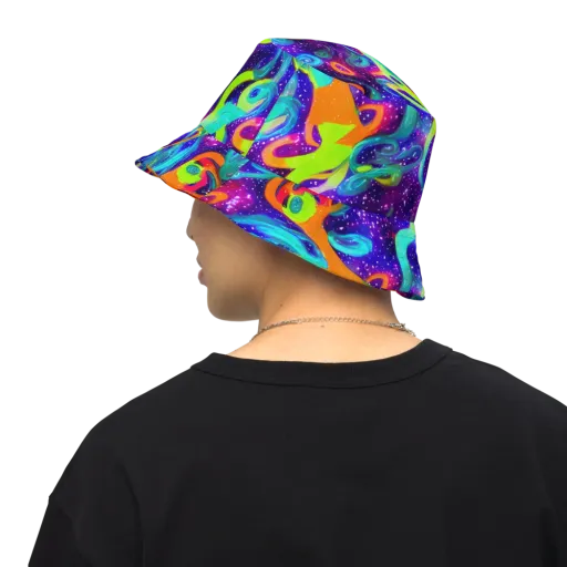 Stellar Splash on a Reversible Bucket Hat
