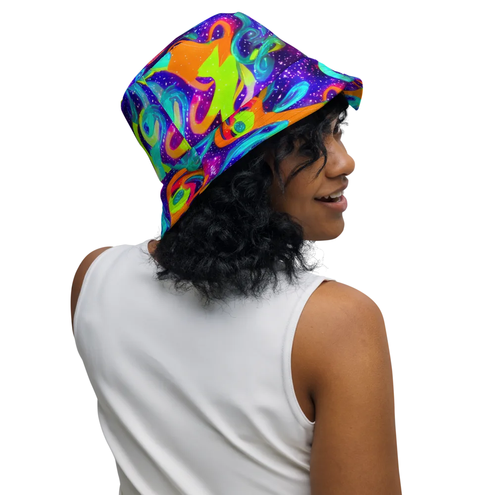 Stellar Splash on Reversible Bucket Hat — Right Outside