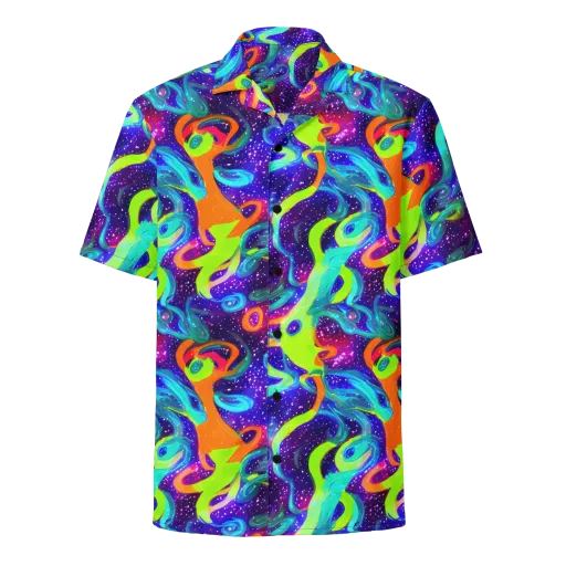 Stellar Splash on a Button Shirt