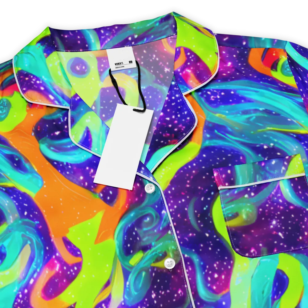 Stellar Splash on Women's Short Sleeve Pajama Top — Product details