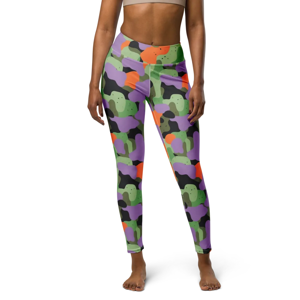Moss Mirage on Yoga Leggings — Front