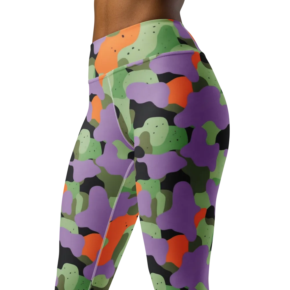 Moss Mirage on Yoga Leggings — Left Front
