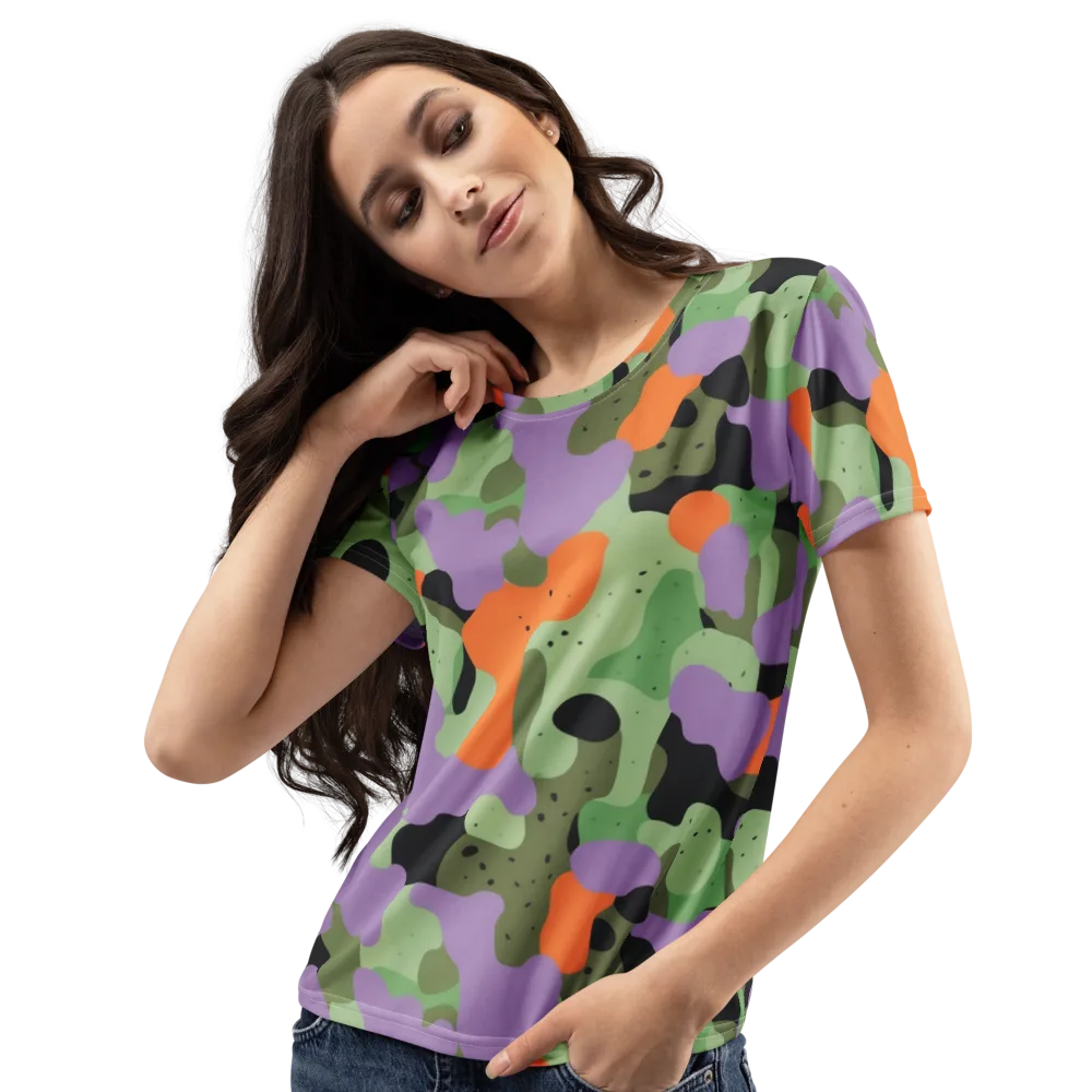 Moss Mirage on Women's Crew Neck T-Shirt — Left Front