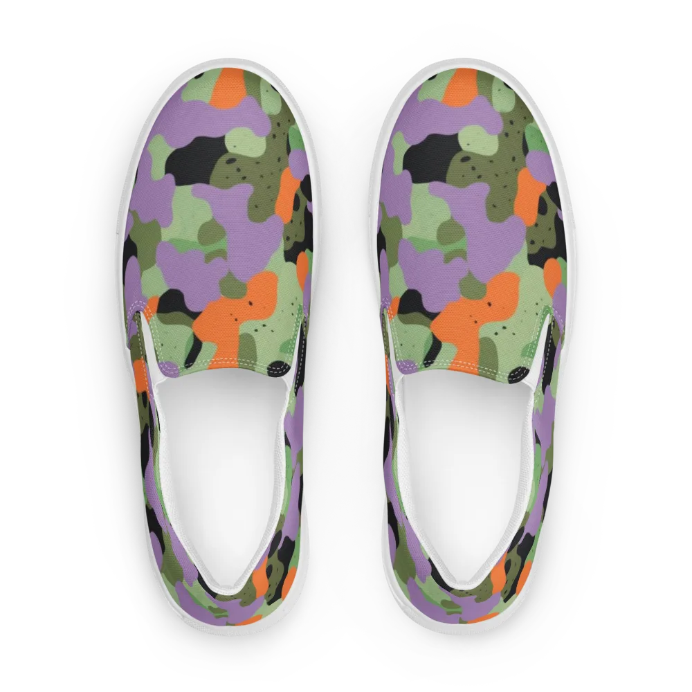 Moss Mirage on Women's Slip-On Canvas Shoes — Front