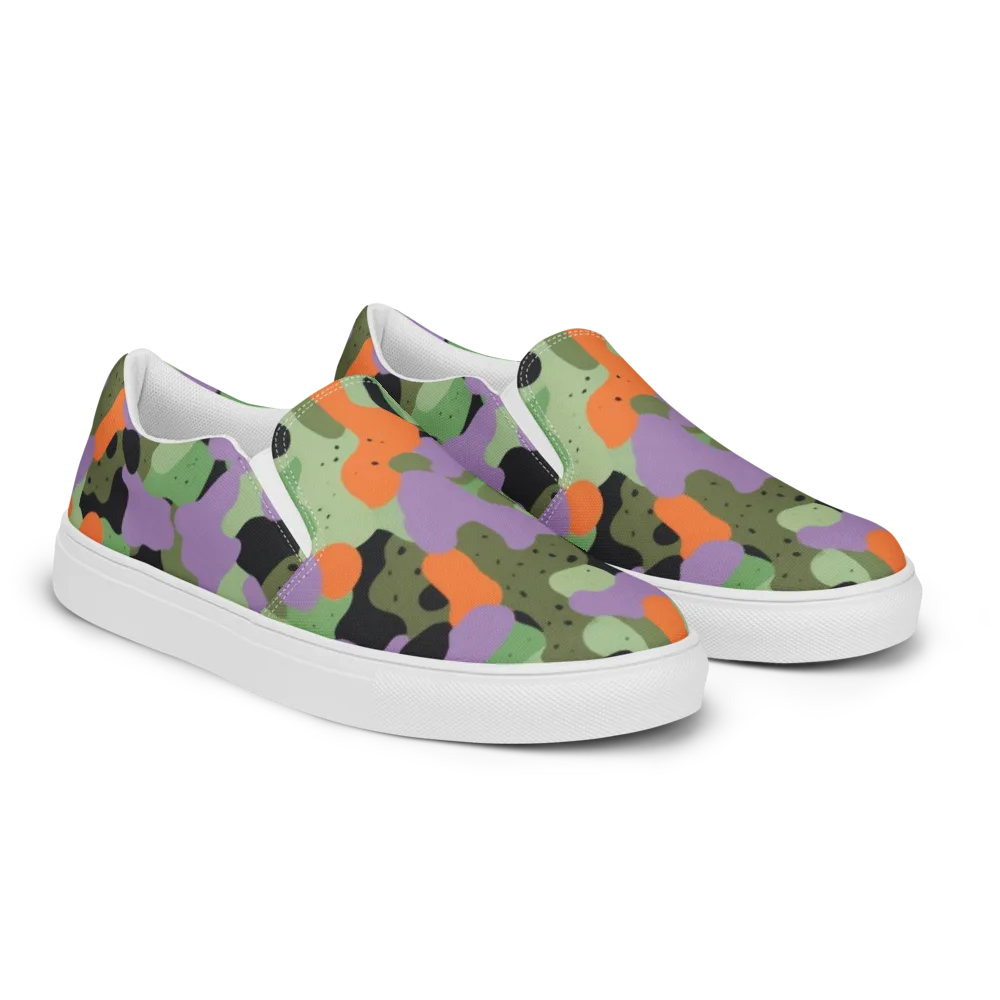 Moss Mirage on Women's Slip-On Canvas Shoes — Right Front