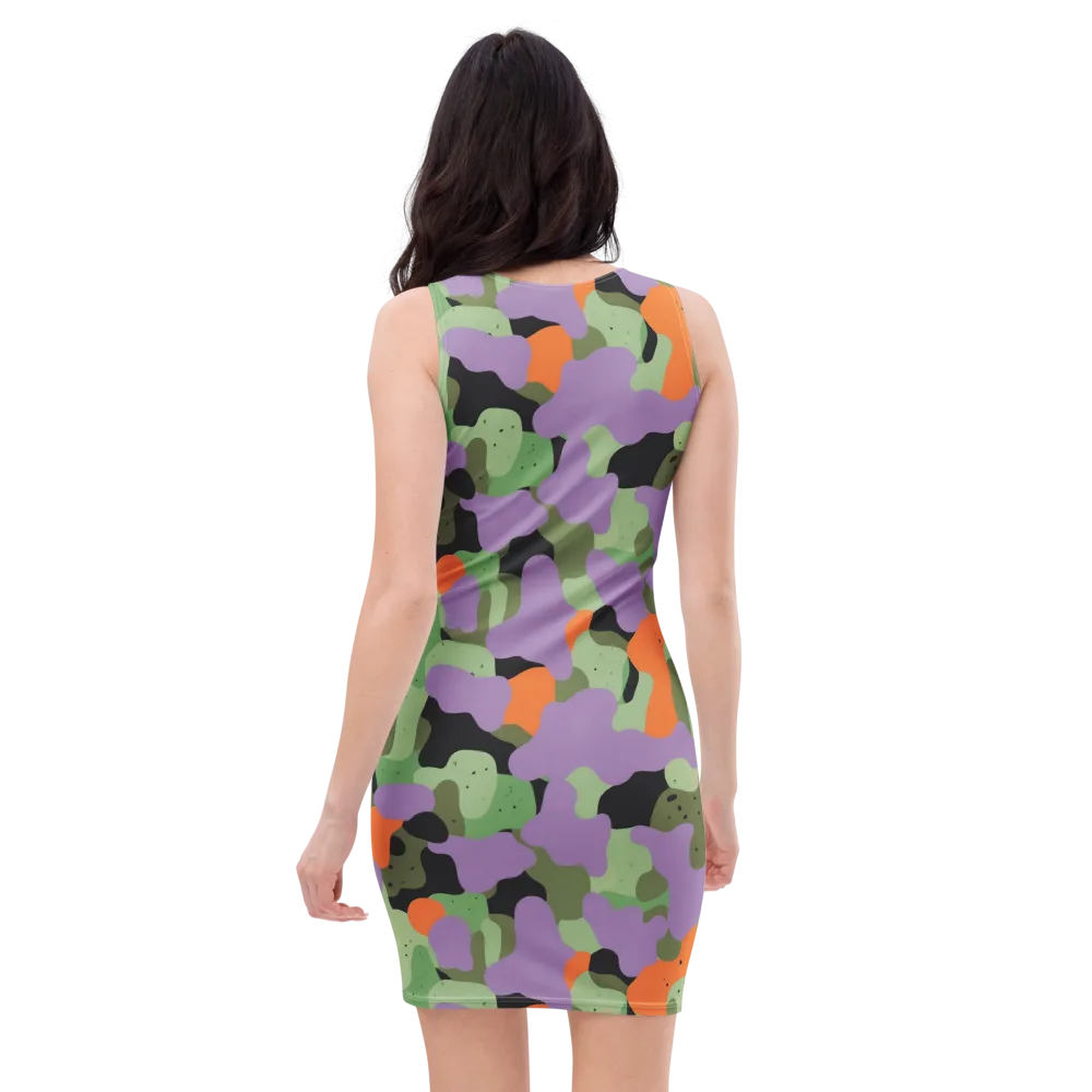 Moss Mirage on Bodycon Dress — Back