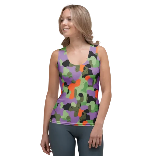 Moss Mirage on a Women's Tank Top