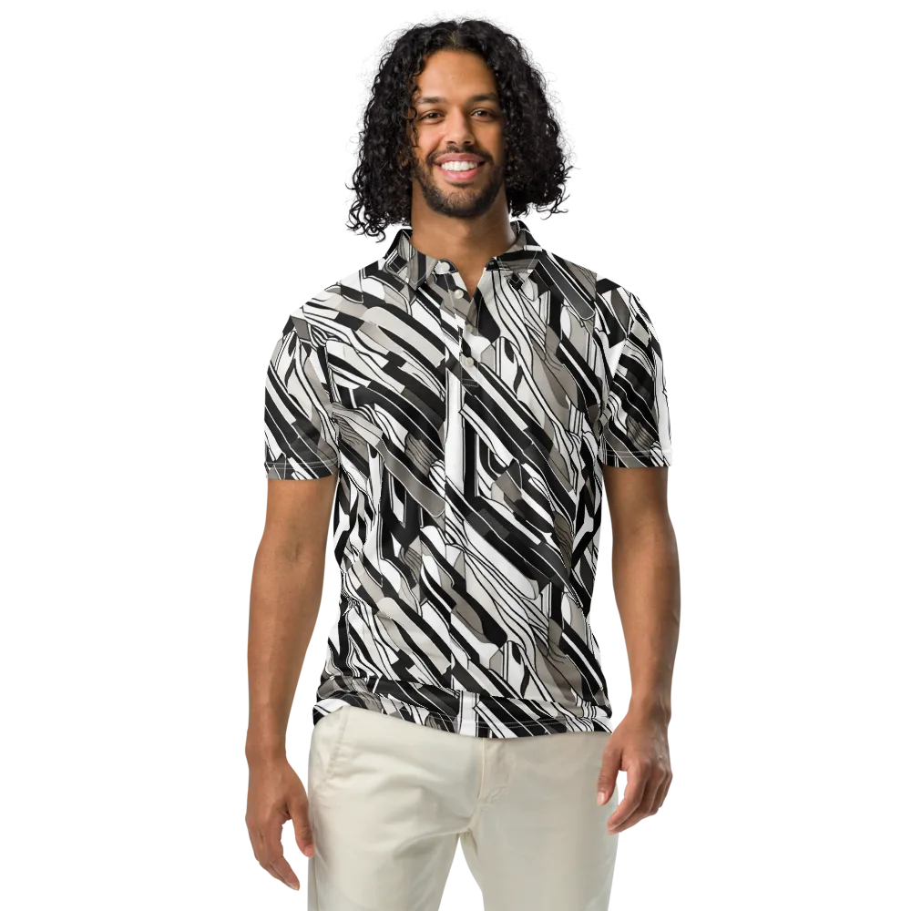 Piano Drift on Men's Slim Fit Polo Shirt — Front