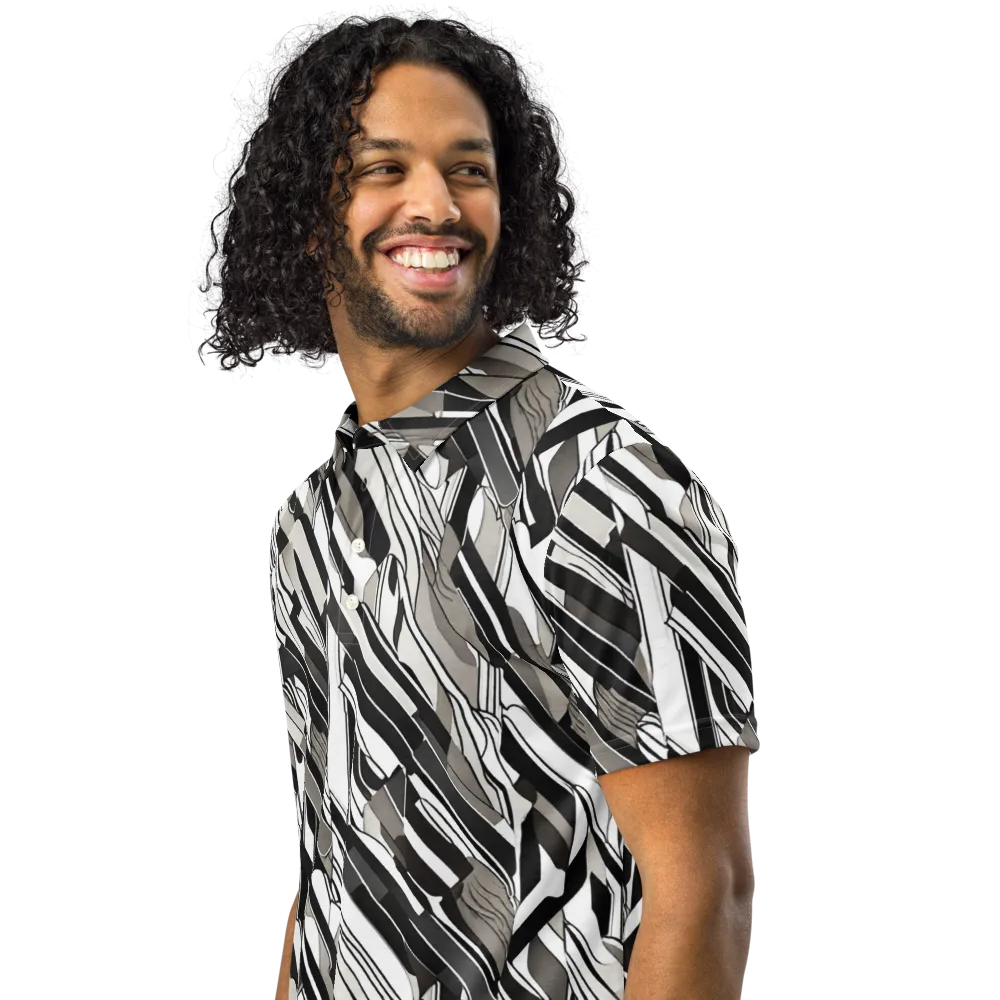 Piano Drift on Men's Slim Fit Polo Shirt — Left Front