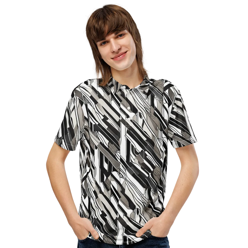 Piano Drift on Men's Slim Fit Polo Shirt — Front