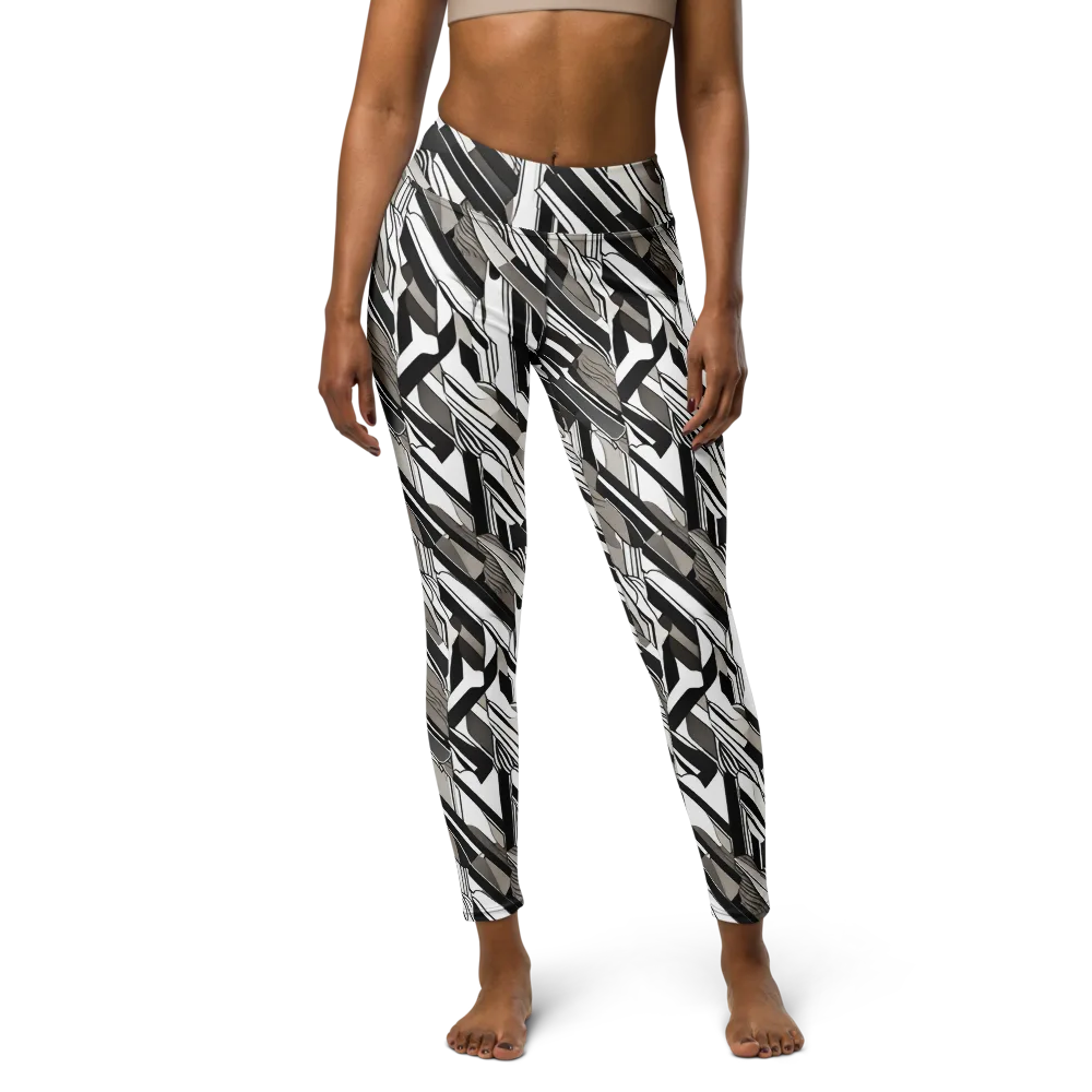 Piano Drift on Yoga Leggings — Front