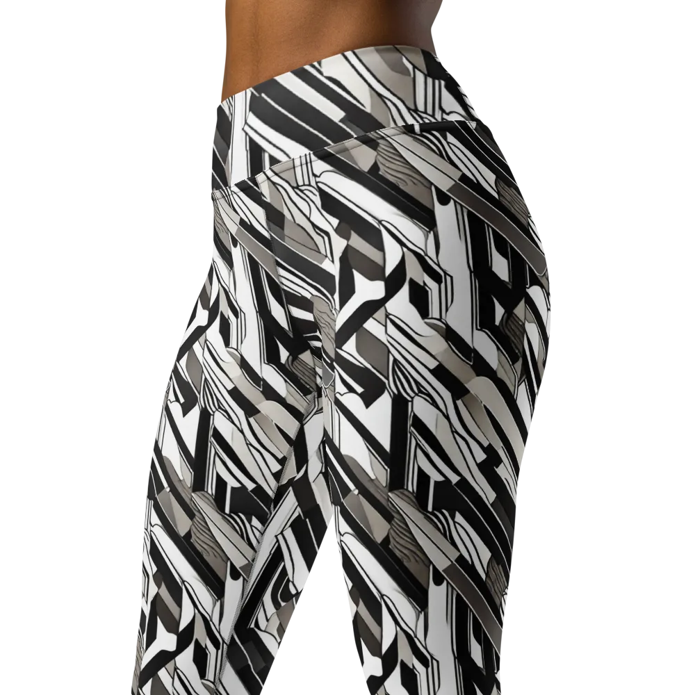 Piano Drift on Yoga Leggings — Left Front