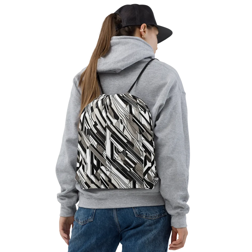 Piano Drift on Drawstring Bag — Front
