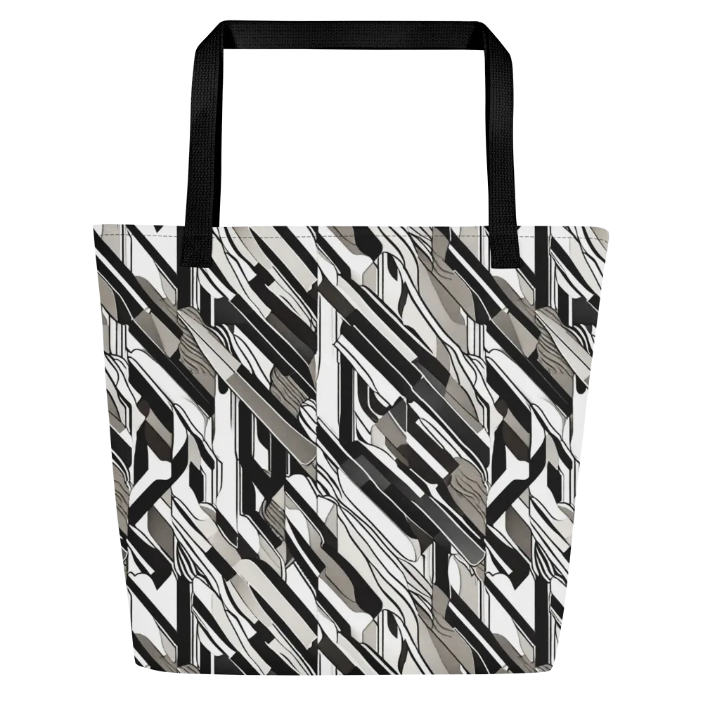 Piano Drift on Large Tote Bag W/ Pocket — Front