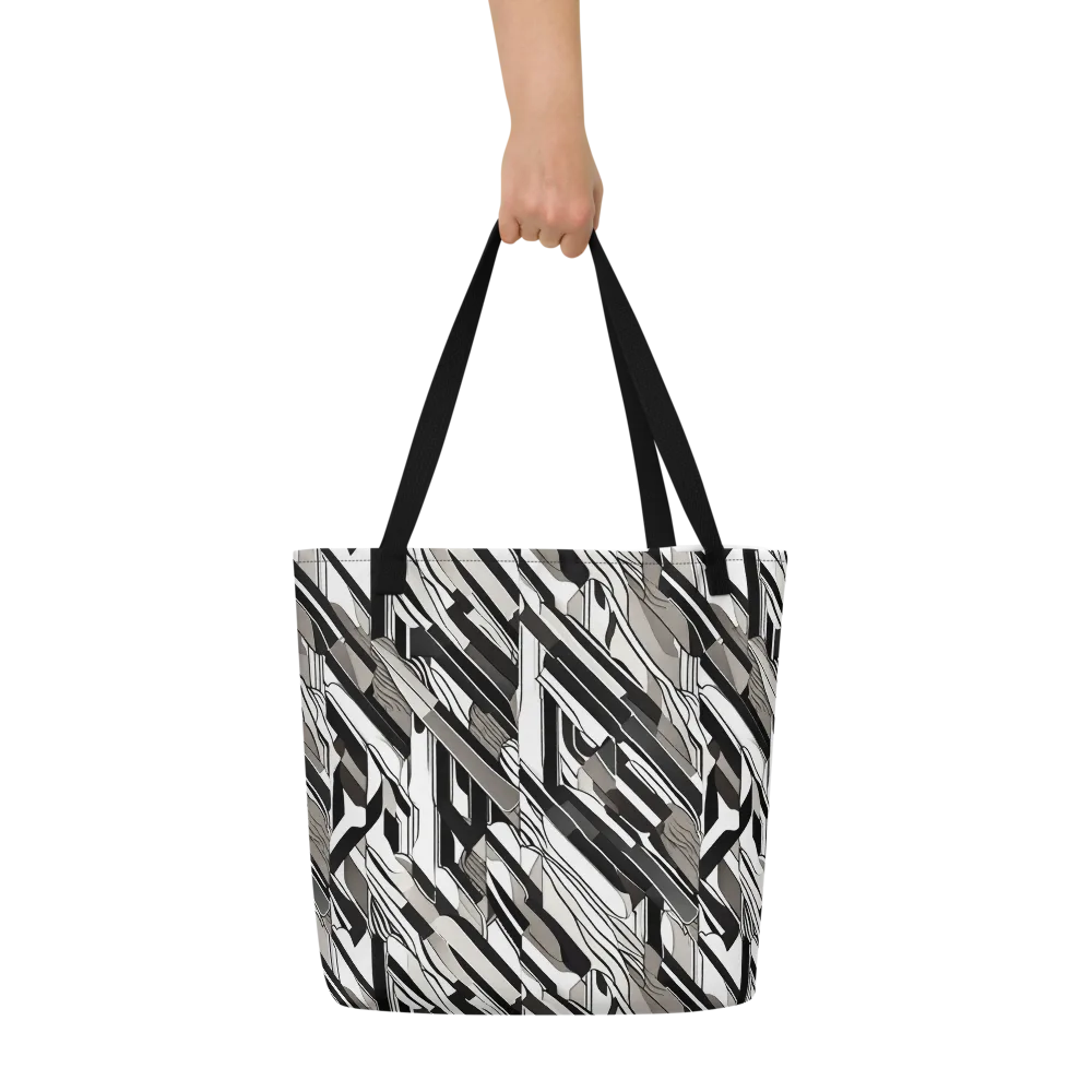 Piano Drift on Large Tote Bag W/ Pocket — Front