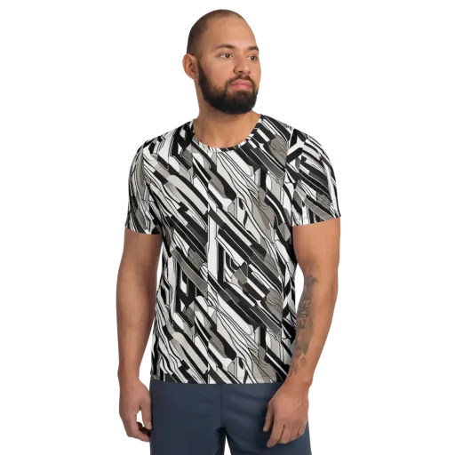 Piano Drift on a Men's Athletic T-Shirt