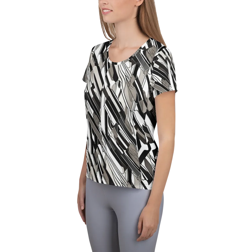 Piano Drift on Women's Athletic T-Shirt — Left
