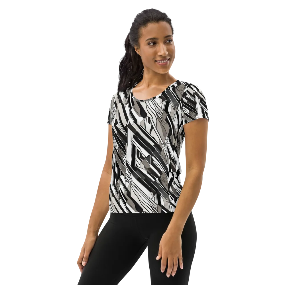 Piano Drift on Women's Athletic T-Shirt — Left