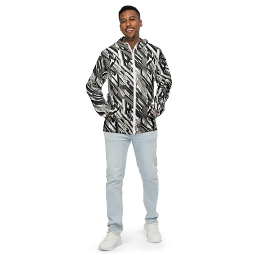 Piano Drift on a Men's Windbreaker