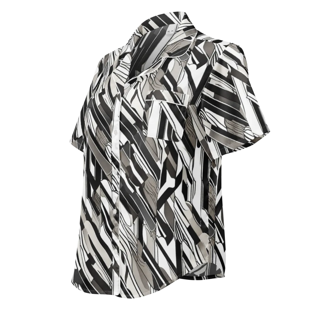 Piano Drift on Women's Short Sleeve Pajama Top — Left Front